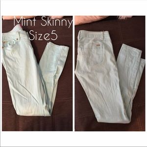 Mint skinny jeans